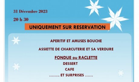 menu st sylvestre 2023 fondue raclette